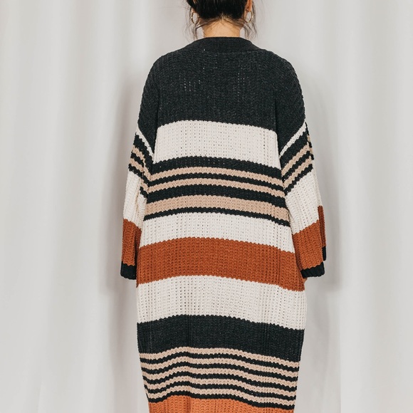 NEW // Color Block Kimono Chenille Cardigan - Picture 7 of 7